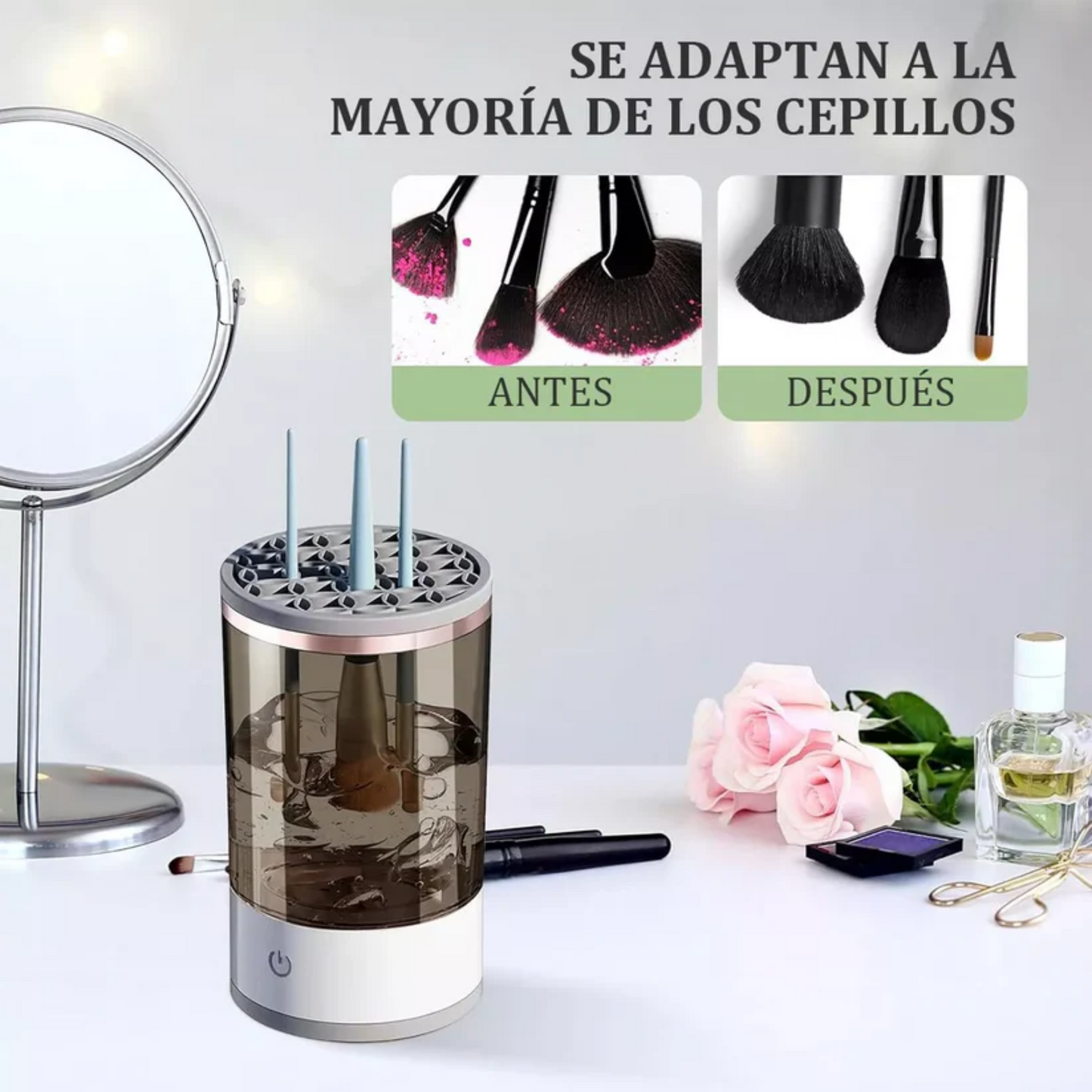 Limpiador Electrico Brochas Maquillaje