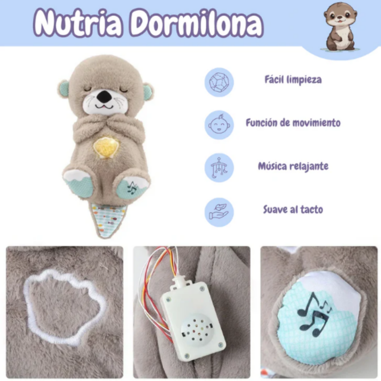 Nutria Peluche Dormir Calma Bebe